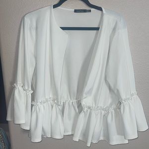 boohoo Ruffle Shall | Blazer | short cardigan